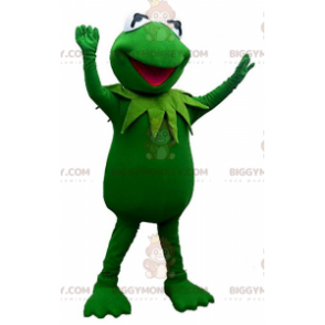 BIGGYMONKEY™ maskotdräkt av Kermit, den berömda fiktiva gröna grodan - Maskoter kända människor - BiggyMonkey.com