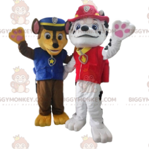 BIGGYMONKEY™ policejní pes a hasičský dalmatský maskot –