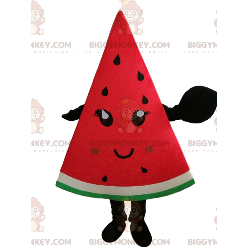 Giant watermelon slice BIGGYMONKEY™ mascot costume, watermelon