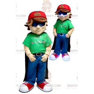 Costume da mascotte BIGGYMONKEY™ da bambino con mantello e