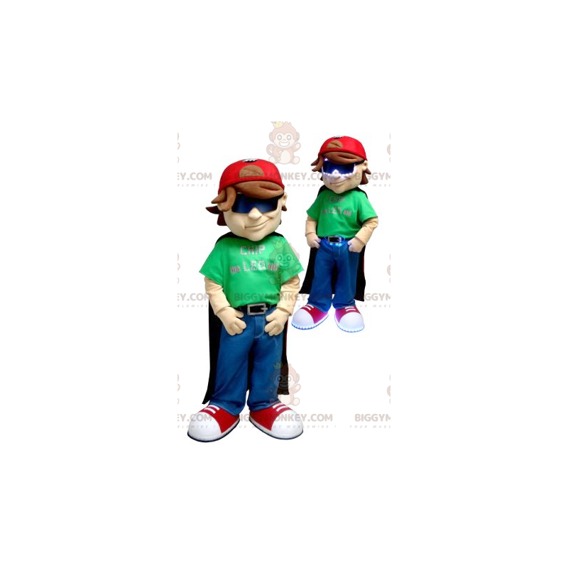 Boy's BIGGYMONKEY™ Mascot Costume with Cape and Cap -