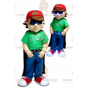 Boy's BIGGYMONKEY™ Mascot Costume with Cape and Cap -