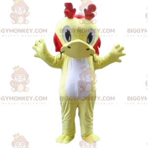 BIGGYMONKEY™ costume da mascotte drago giallo, axolotl, costume