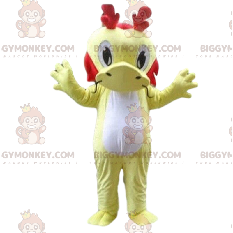 BIGGYMONKEY™ costume da mascotte drago giallo, axolotl, costume