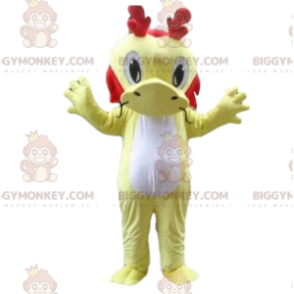 Traje de mascote BIGGYMONKEY™, dragão amarelo, axolote