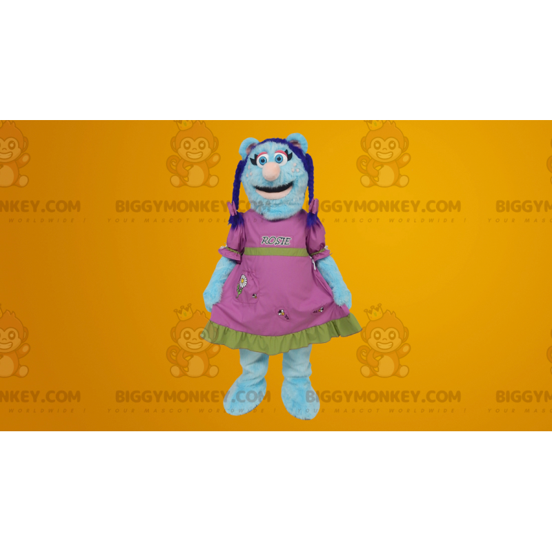 Blå Teddy Yeti BIGGYMONKEY™ maskotkostume - Biggymonkey.com