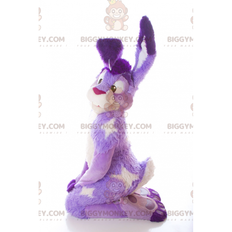 Purppura-valkoinen kanin BIGGYMONKEY™ maskottiasu - Purppura-valkoinen kanin BIGGYMONKEY™ maskottiasu -