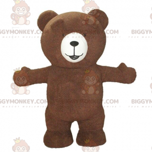 Brown teddy bear BIGGYMONKEY™ mascot costume, bear costume