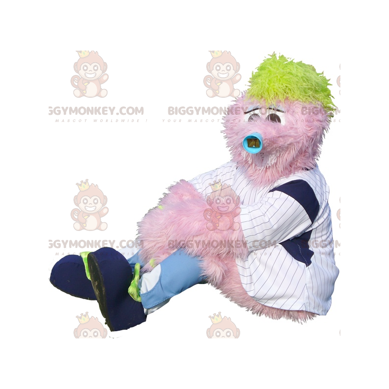 BIGGYMONKEY™ All Hairy Pink Man Mascot Costume - Biggymonkey.com