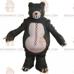 Στολή μασκότ BIGGYMONKEY™ με ζόμπι, κακιά αρκούδα, τρομακτικό
