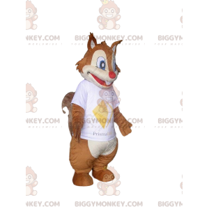 BIGGYMONKEY™ mascot costume brown and white squirrel, forest