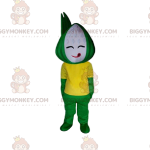 Kostým zelenožlutého sněhuláka BIGGYMONKEY™, kostým čínské mísy - Pánské maskoti - BIGGYMONKEY_09159 - BiggyMonkey.com