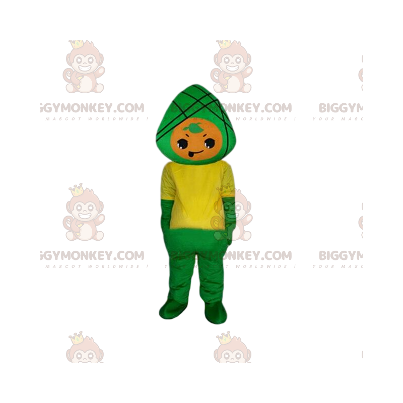 Zielony i żółty kostium maskotki BIGGYMONKEY™, kostium Zielony i żółty kostium maskotki BIGGYMONKEY™, kostium