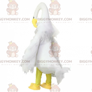 Swan BIGGYMONKEY™ maskotkostume, fuglekostume, stor hvid fugl -