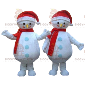 BIGGYMONKEY's mascotte sneeuwmannen, winterkostuum -