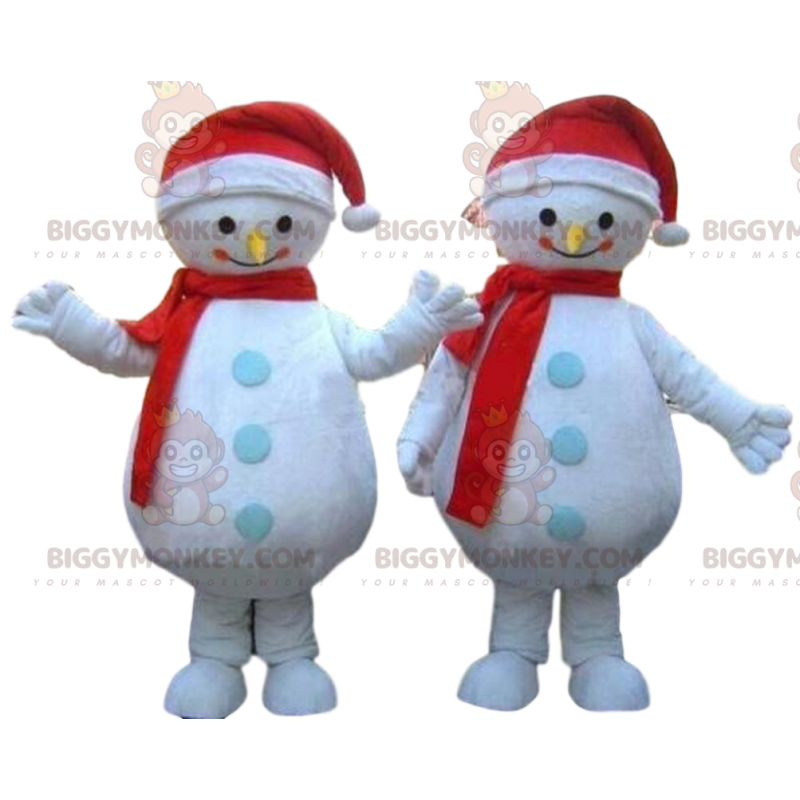 BIGGYMONKEY's mascotte sneeuwmannen, winterkostuum - BIGGYMONKEY's mascotte sneeuwmannen, winterkostuum -