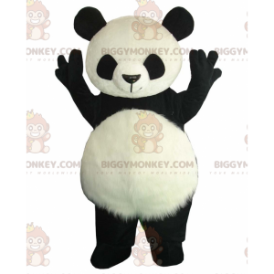 Reuzenpanda BIGGYMONKEY™ mascotte kostuum, gigantische zwarte