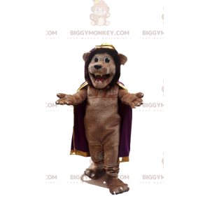 Disfraz de mascota de león marrón BIGGYMONKEY™ con capa