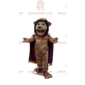 Στολή μασκότ καφέ λιονταριού BIGGYMONKEY™ με κάπα, κοστούμι σούπερ γάτας - Μασκότ λιονταριών - BiggyMonkey.com