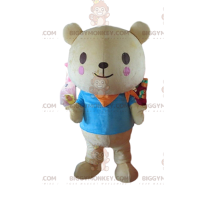 Traje de mascote Bear BIGGYMONKEY™, fantasia de ursinho de