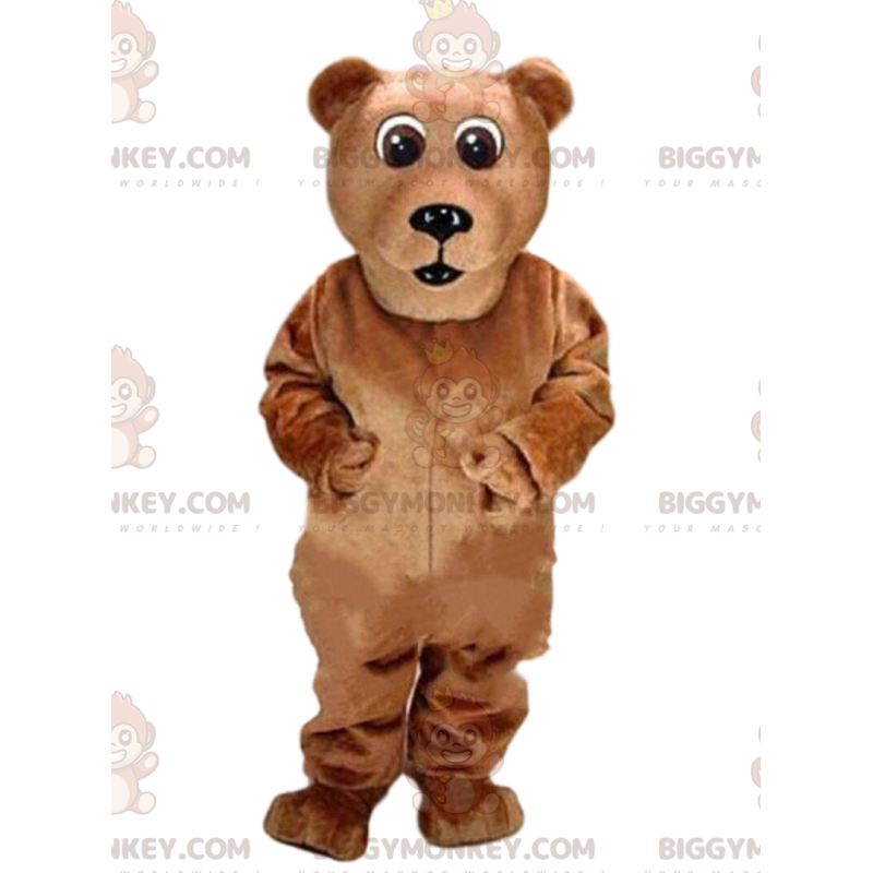 Costume de mascotte BIGGYMONKEY™ d'ours marron, costume ours en Costume de mascotte BIGGYMONKEY™ d'ours marron, costume ours en