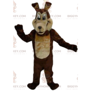 Two Tone Brown Wolf BIGGYMONKEY™ Mascot Costume, Dog Costume