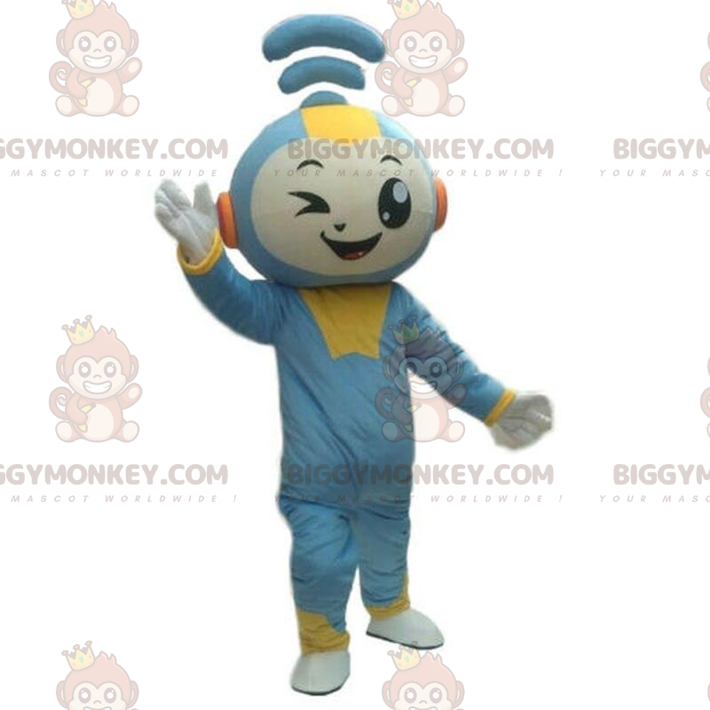 Costume de mascotte BIGGYMONKEY™ WiFi, costume de bonhomme Costume de mascotte BIGGYMONKEY™ WiFi, costume de bonhomme