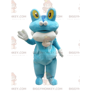 BIGGYMONKEY™ Frog Mascot Costume, Very Weird Blue and White