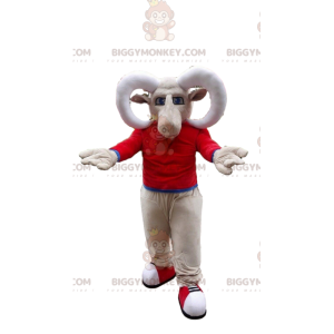 Bighorn får BIGGYMONKEY™ maskot kostume, gede kostume, store