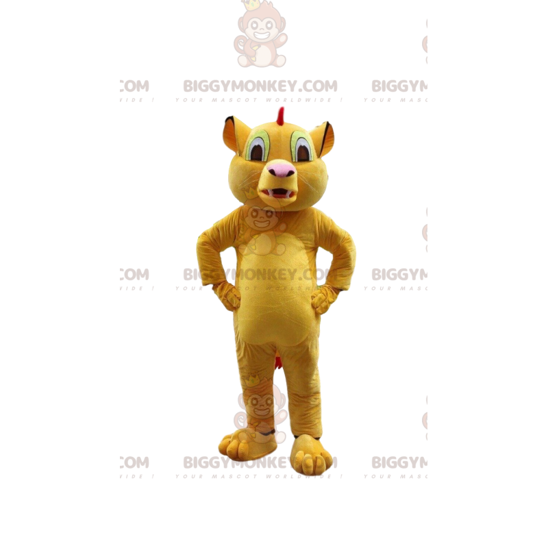 BIGGYMONKEY™ maskottiasu Simballe, kuuluisalle leijonalle BIGGYMONKEY™ maskottiasu Simballe, kuuluisalle leijonalle