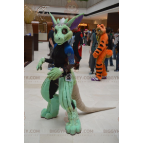 Green Creature Dinosaur BIGGYMONKEY™ Mascot Costume –