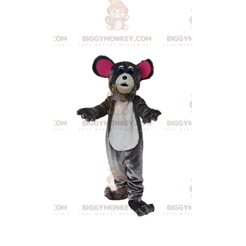 Gray Mouse BIGGYMONKEY™ Mascot Costume, Rodent Costume, Rat