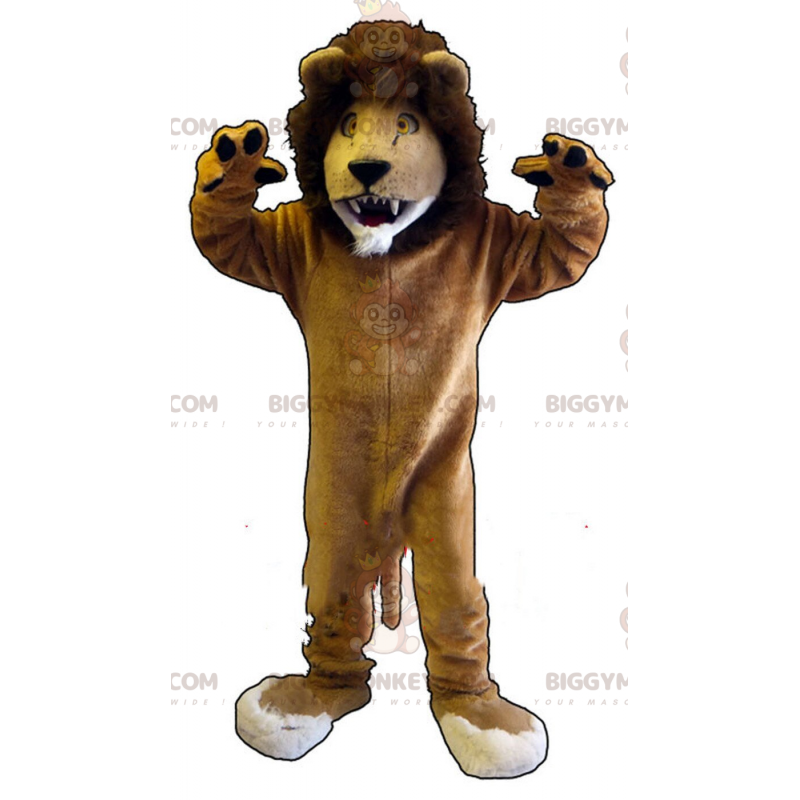 Costume da mascotte leone gigante BIGGYMONKEY™ Formato L (175-180 CM)