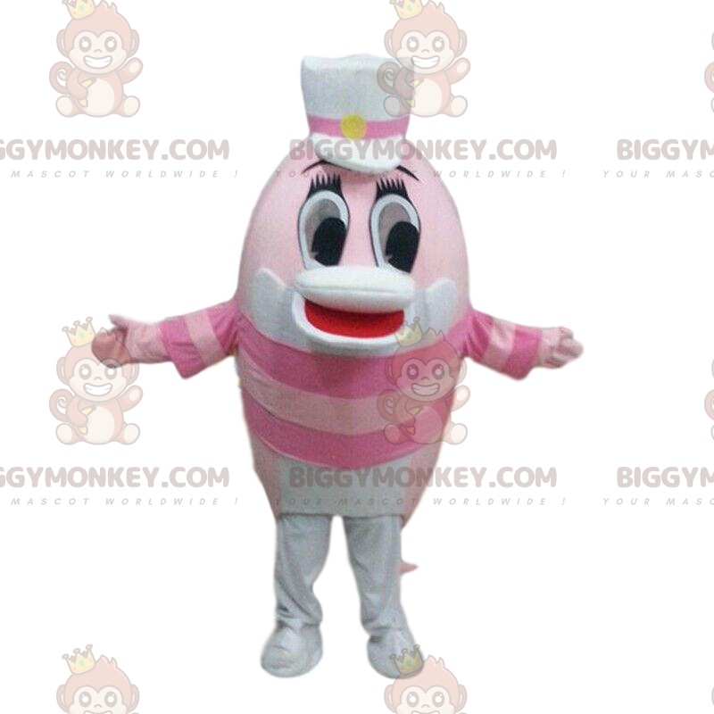 Rosa Delphin BIGGYMONKEY™ Maskottchenkostüm, Fischkostüm, Meer Rosa Delphin BIGGYMONKEY™ Maskottchenkostüm, Fischkostüm, Meer