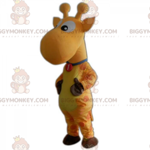 BIGGYMONKEY™ costume mascotte giraffa gialla, costume giraffa