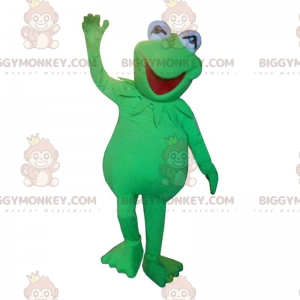 BIGGYMONKEY™ maskotdräkt av Kermit, den berömda fiktiva gröna