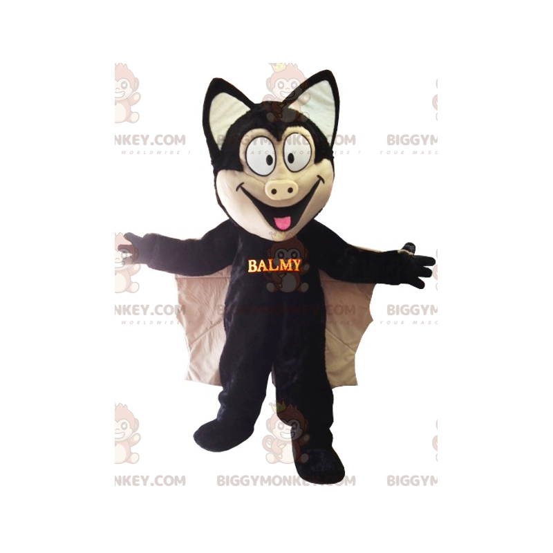 Śliczny kostium maskotki czarnego nietoperza BIGGYMONKEY™ - Śliczny kostium maskotki czarnego nietoperza BIGGYMONKEY™ -