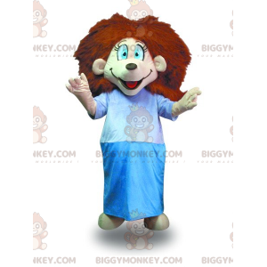Rothaariges Mädchen BIGGYMONKEY™ Maskottchen-Kostüm mit