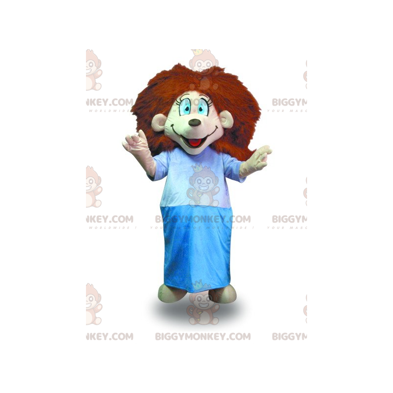 Red Hair Girl Kostium maskotka BIGGYMONKEY™ z szlafrokiem - Red Hair Girl Kostium maskotka BIGGYMONKEY™ z szlafrokiem -