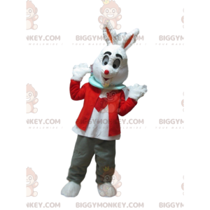 Disfraz de mascota BIGGYMONKEY™ del famoso Conejo Blanco de