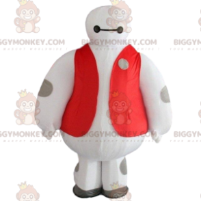Hvid robot BIGGYMONKEY™ maskotkostume, stor futuristisk