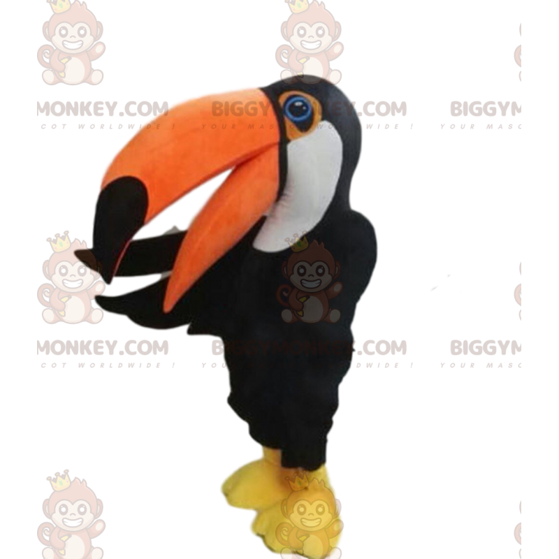 Disfraz de mascota tucán gigante BIGGYMONKEY™, disfraz de loro Disfraz de mascota tucán gigante BIGGYMONKEY™, disfraz de loro