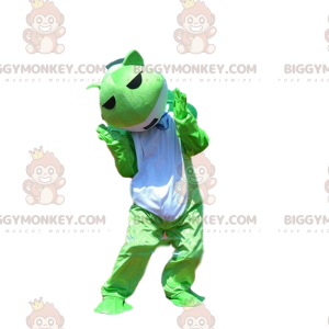 Costume de mascotte BIGGYMONKEY™ de grenouille verte et