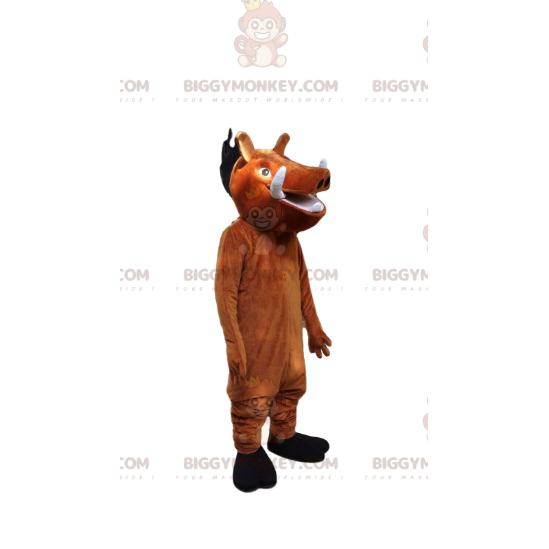 BIGGYMONKEY™ mascottekostuum van Pumbaa, het beroemde