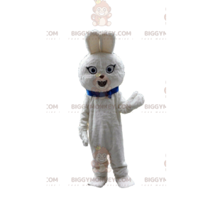 Weißes Kaninchen BIGGYMONKEY™ Maskottchenkostüm, Häschenkostüm
