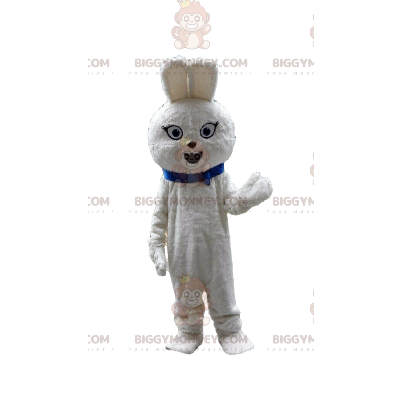 Disfraz de mascota de conejo blanco BIGGYMONKEY™, disfraz de Disfraz de mascota de conejo blanco BIGGYMONKEY™, disfraz de