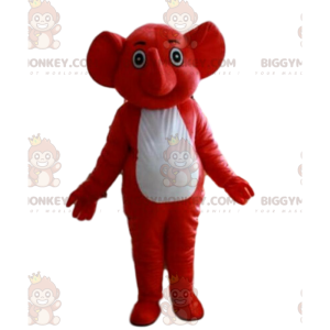Red and White Elephant BIGGYMONKEY™ Mascot Costume, Baby
