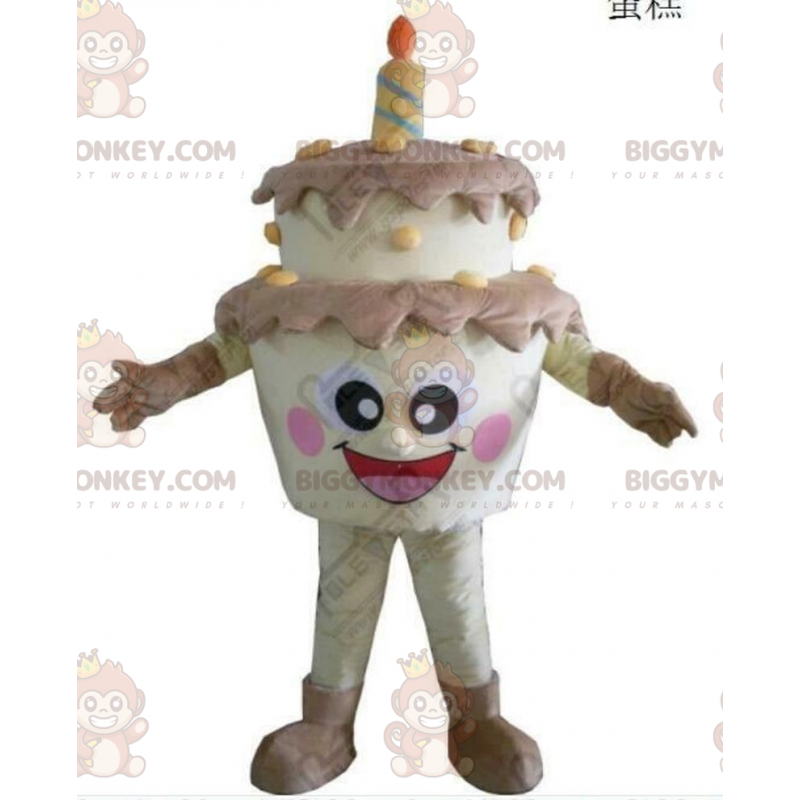 Giant Birthday Cake BIGGYMONKEY™ Mascot Costume, Birthday Giant Birthday Cake BIGGYMONKEY™ Mascot Costume, Birthday