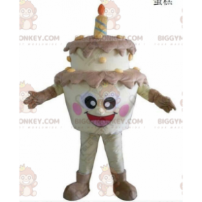 Costume de mascotte BIGGYMONKEY™ de gâteau d'anniversaire