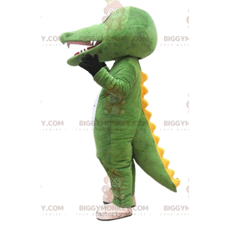 Refrescante asignación Expectativa Disfraz de mascota de cocodrilo verde y amarillo Tamaño L (175-180 CM)